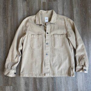 Gap Denim Utility Overshirt Khaki - size Large